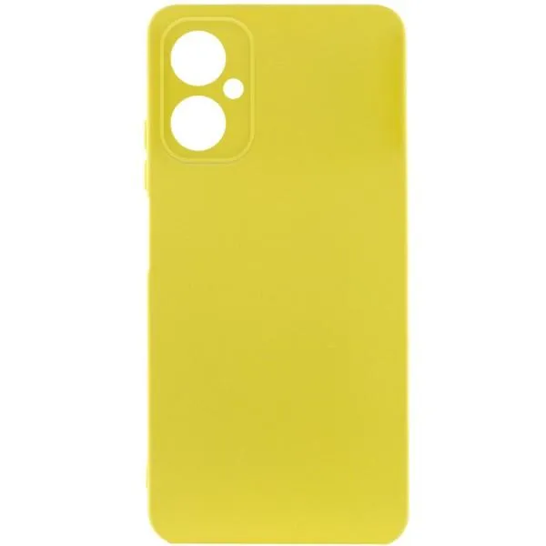 Чехол TPU GETMAN Liquid Silk Full Camera для Motorola Moto G14 — Желтый — фото 1