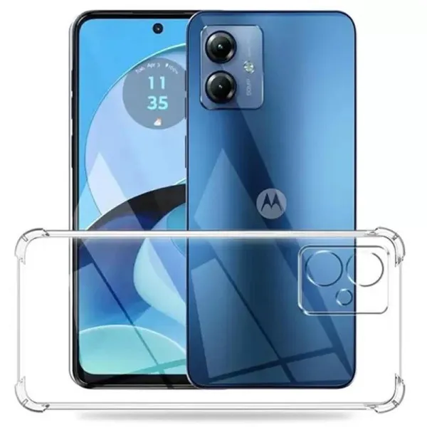 TPU чехол GETMAN Ease logo усиленные углы Full Camera для Motorola Moto G14 — Прозрачный — фото 2