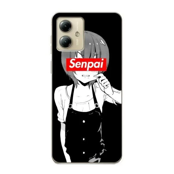 Чехол с принтом «Senpai» для Motorola MOTO G14