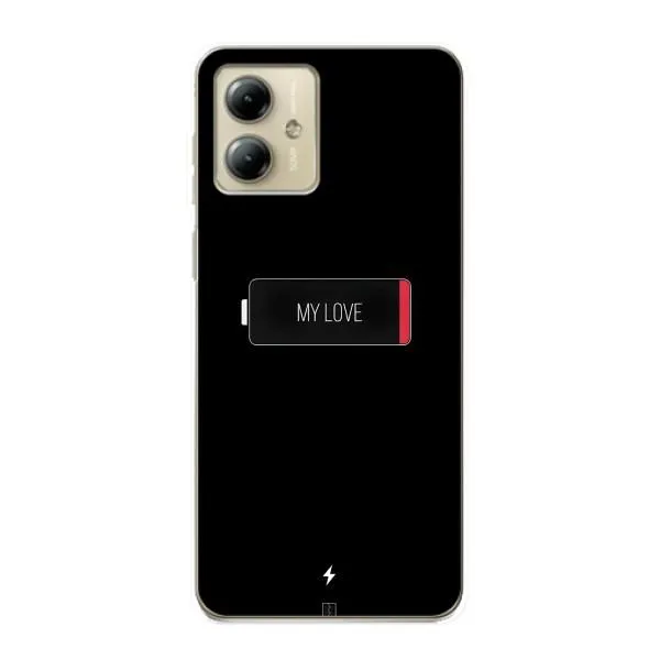 Чехол с принтом «Love battery» для Motorola MOTO G14