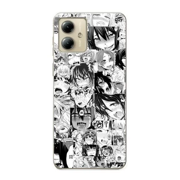 Чехол с принтом «Ahegao manga» для Motorola MOTO G14