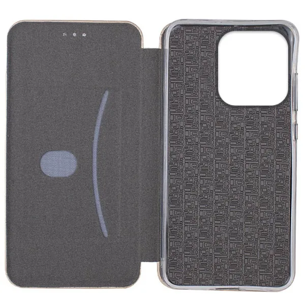 Кожаный чехол-книжка Classy для Motorola Moto G15 Power / G17 Power — Черный — фото 2