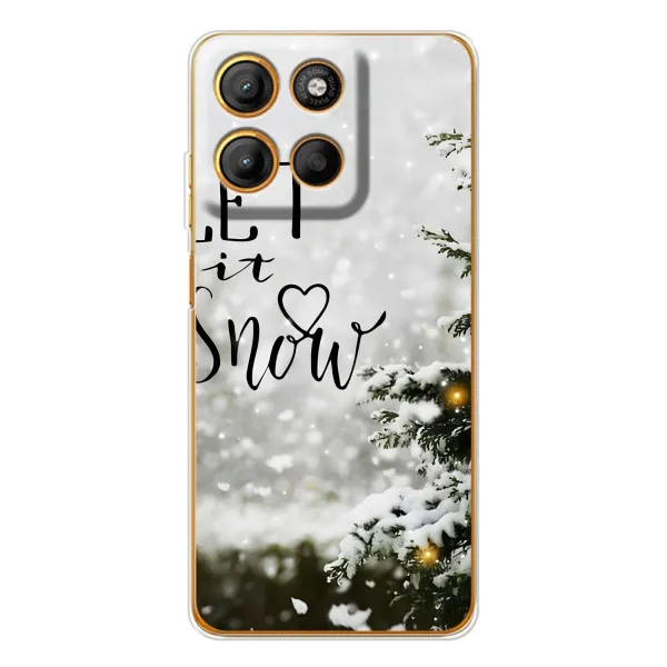 Чехол с принтом «Let it snow» для Motorola Moto G15 Power