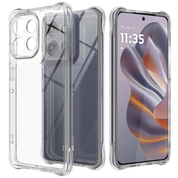 TPU чехол GETMAN Ease logo усиленные углы Full Camera для Motorola Moto G15 4G — Прозрачный — фото 1