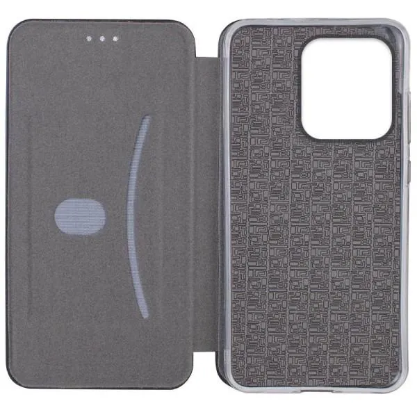 Кожаный чехол-книжка Classy для Motorola Moto G15 4G — Темно-синий — фото 3