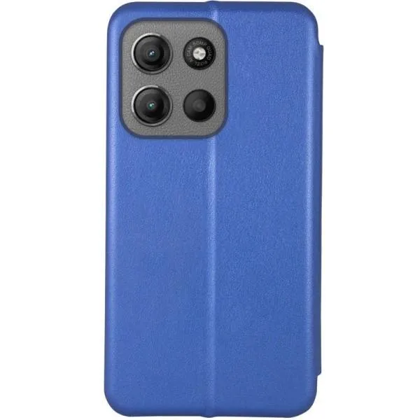 Кожаный чехол-книжка Classy для Motorola Moto G15 4G — Синий — фото 2