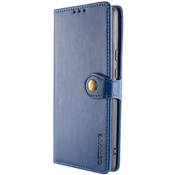 Кожаный чехол-книжка GETMAN Gallant (PU) для Motorola Moto G15 4G — Синий — фото 3