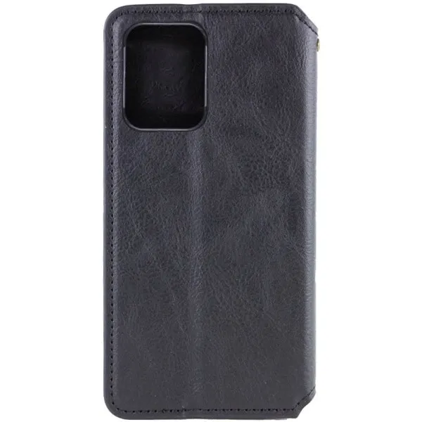 Кожаный чехол-книжка GETMAN Cubic (PU) для Motorola Moto G15 4G — Черный — фото 3