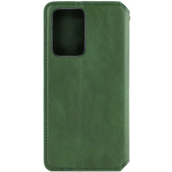 Кожаный чехол-книжка GETMAN Cubic (PU) для Motorola Moto G15 4G — Зеленый — фото 2