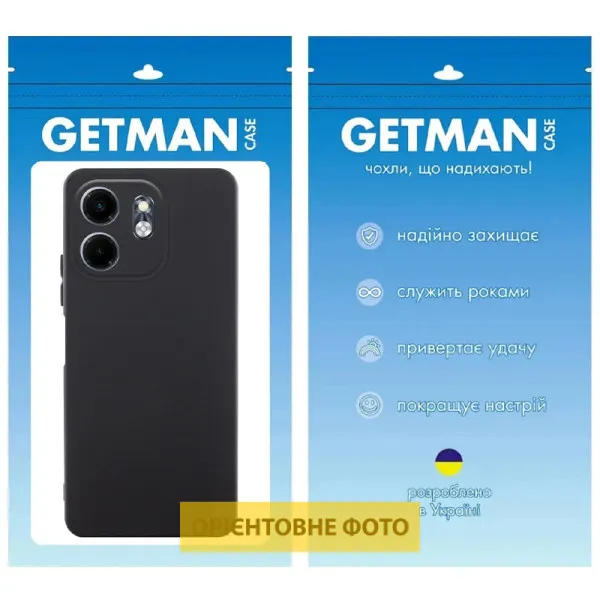 Чохол TPU GETMAN Liquid Silk Full Camera для Motorola Moto G15 4G — Чорний — фото 2