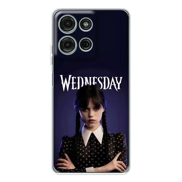 Чехол с принтом «Wednesday» для Motorola Moto G15