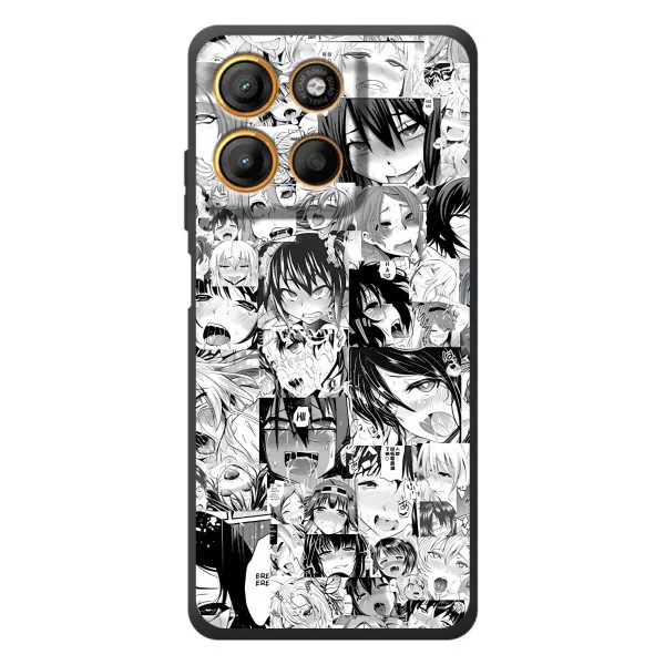 Чехол с принтом «Ahegao manga» для Motorola Moto G17 Power