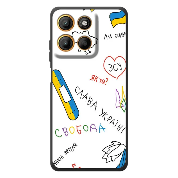 Чехол с принтом «Стикер» для Motorola Moto G17 Power