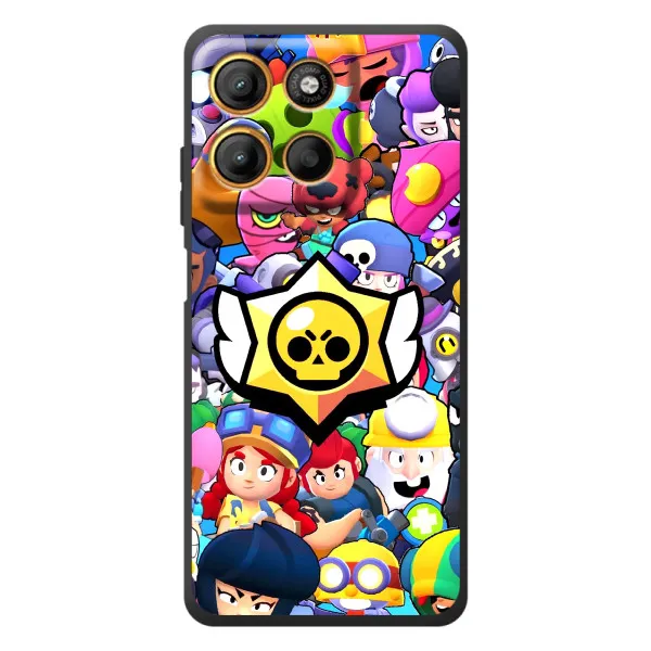 Чехол с принтом «Лого Brawl Stars» для Motorola Moto G17 Power