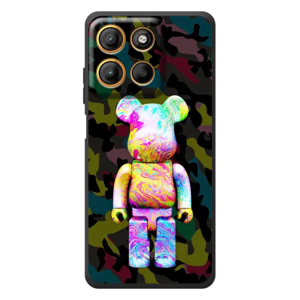 Чехол с принтом «Яркий Bearbrick» для Motorola Moto G17