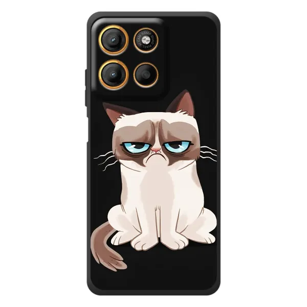 Чехол с принтом «Грустный кот» для Motorola Moto G17