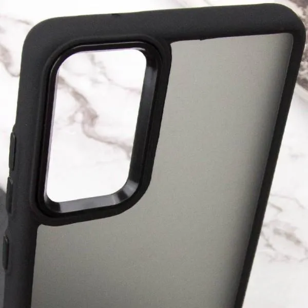Чехол TPU+PC Lyon Frosted для Motorola Moto G22 — Черный — фото 5