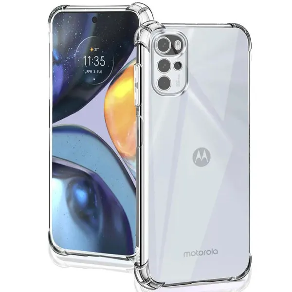 TPU чехол GETMAN Ease logo усиленные углы Full Camera для Motorola Moto G22 — Прозрачный — фото 1