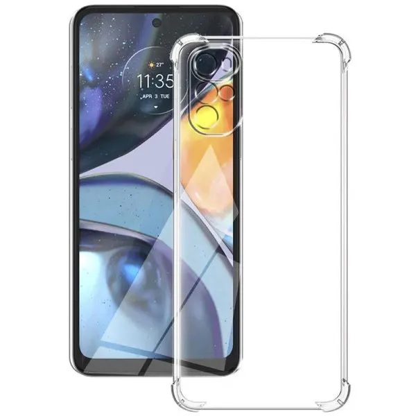TPU чехол GETMAN Ease logo усиленные углы Full Camera для Motorola Moto G22 — Прозрачный — фото 4