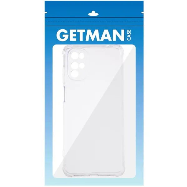 TPU чехол GETMAN Ease logo усиленные углы Full Camera для Motorola Moto G22 — Прозрачный — фото 5
