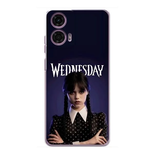 Чехол с принтом «Wednesday» для Motorola MOTO G24 Power