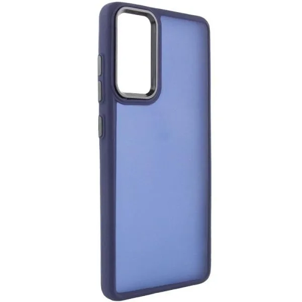 Чехол TPU+PC Lyon Frosted для Motorola Moto G24 / G04 / E14 — Темно-синий — фото 1