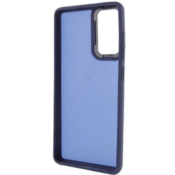 Чехол TPU+PC Lyon Frosted для Motorola Moto G24 / G04 / E14 — Темно-синий — фото 3