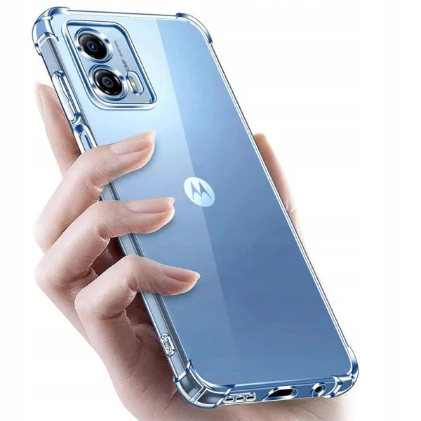 TPU чехол GETMAN Ease logo усиленные углы Full Camera для Motorola Moto G24 — Прозрачный — фото 2