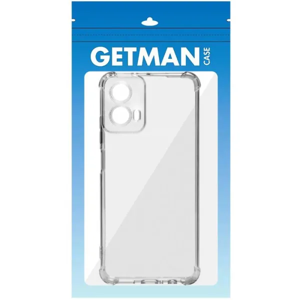 TPU чехол GETMAN Ease logo усиленные углы Full Camera для Motorola Moto G24 — Прозрачный — фото 5