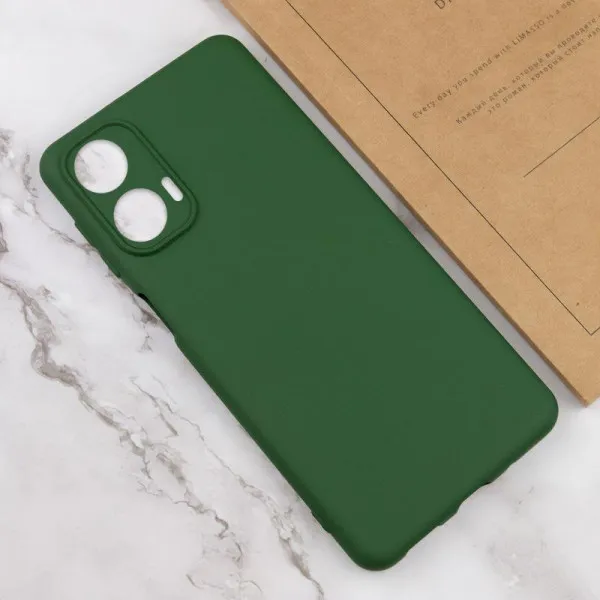 Чохол TPU GETMAN Liquid Silk Full Camera для Motorola Moto G24 — Зелений — фото 4