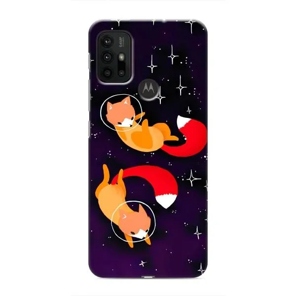 Чехол с принтом «Лисички космонавты» для Motorola MOTO G30