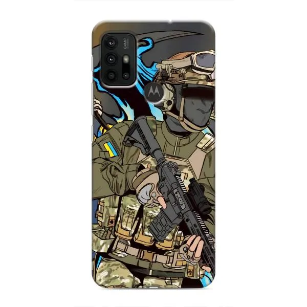 Чехол с принтом «Воин ВСУ» для Motorola MOTO G30