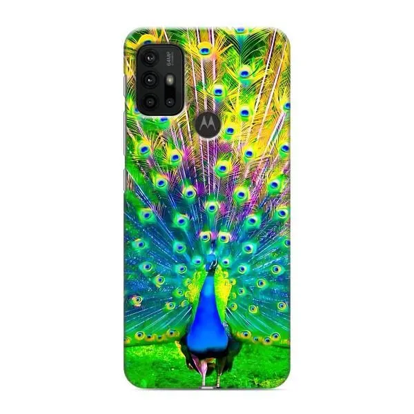 Чехол с принтом «Яркий Павлин» для Motorola MOTO G30