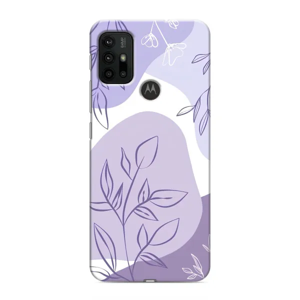 Чехол с принтом «Фиолетовые листья абстракция» для Motorola MOTO G30