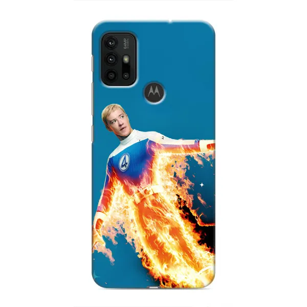 Чехол с принтом «Человек-факел в огне» для Motorola MOTO G30