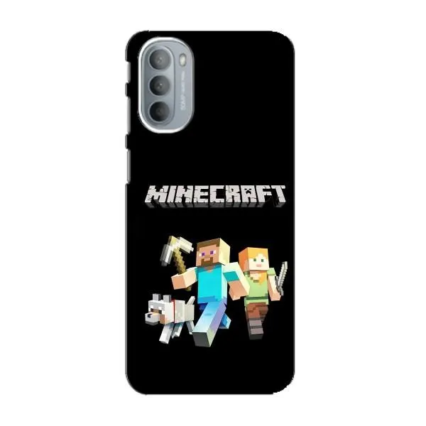 Чехол с принтом «герои Minecraft» для Motorola MOTO G31