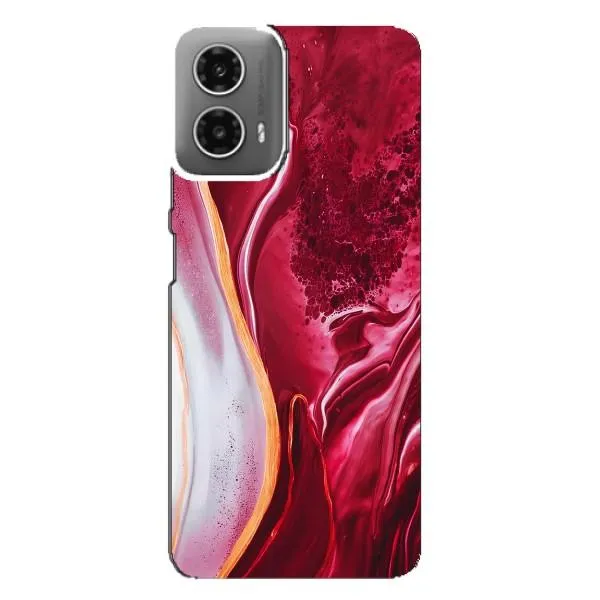 Чехол с принтом «Мрамор красный» для Motorola MOTO G34