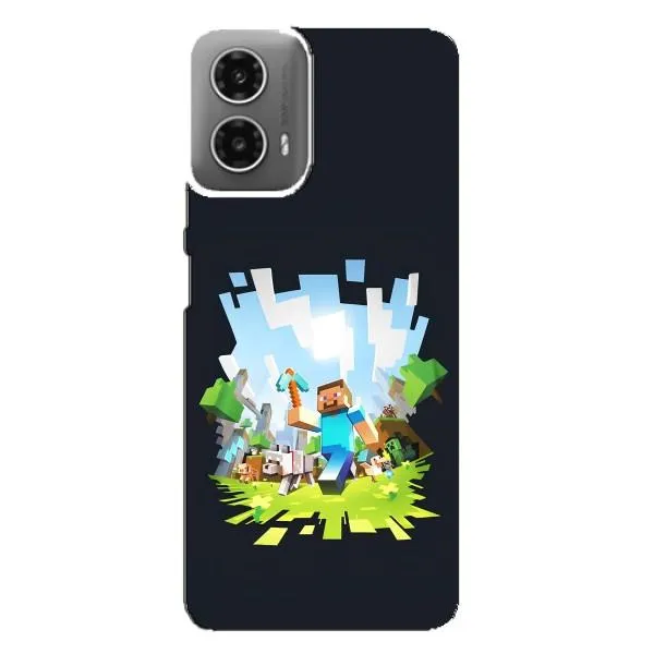Чохол з принтом «персонажі Minecraft» для Motorola MOTO G34