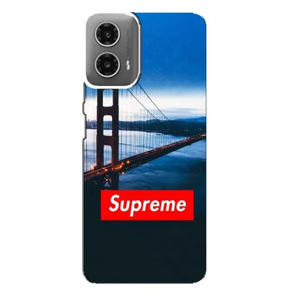 Чехол с принтом «Стиль Supreme» для Motorola MOTO G34