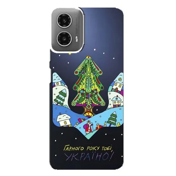 Чохол з принтом «Різдвяний герб» для Motorola MOTO G34