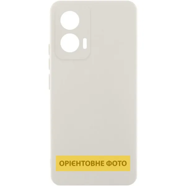 Чохол Silicone Cover Lakshmi Full Camera (AAA) для Motorola Moto G35 — Білий