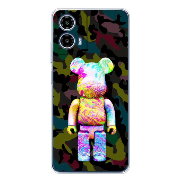 Чехол с принтом «Яркий Bearbrick» для Motorola Moto G35