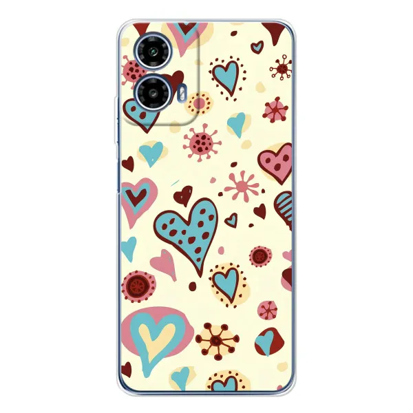 Чохол з принтом «Сердечки» для Motorola Moto G35