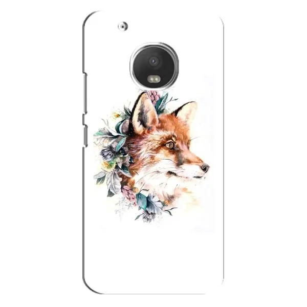 Чохол з принтом «Лиса в квітах» для Motorola MOTO G5 Plus
