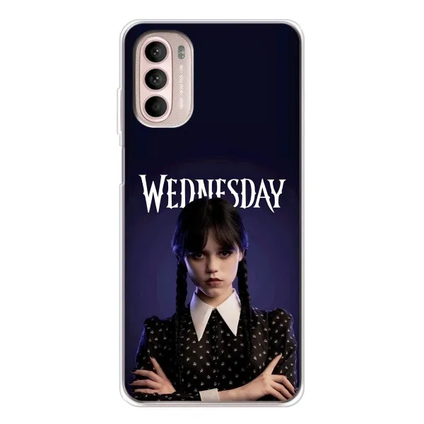 Чехол с принтом «Wednesday» для Motorola MOTO G52