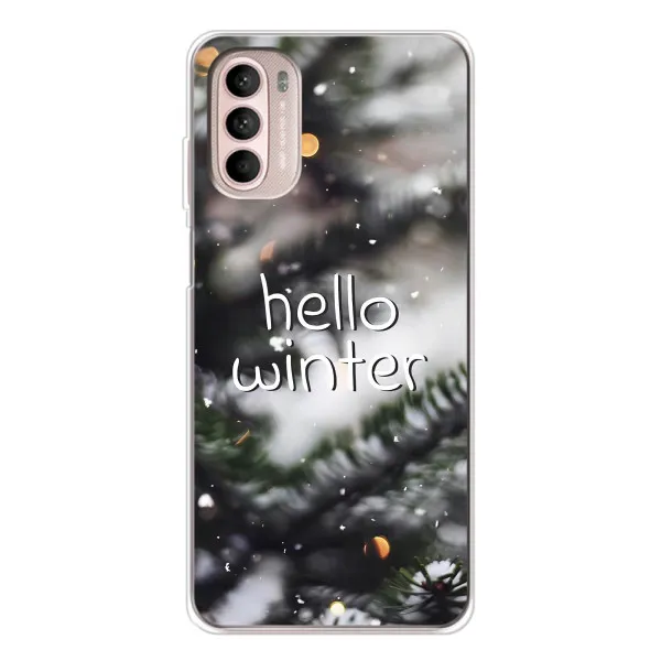 Чехол с принтом «Hello winter» для Motorola MOTO G52