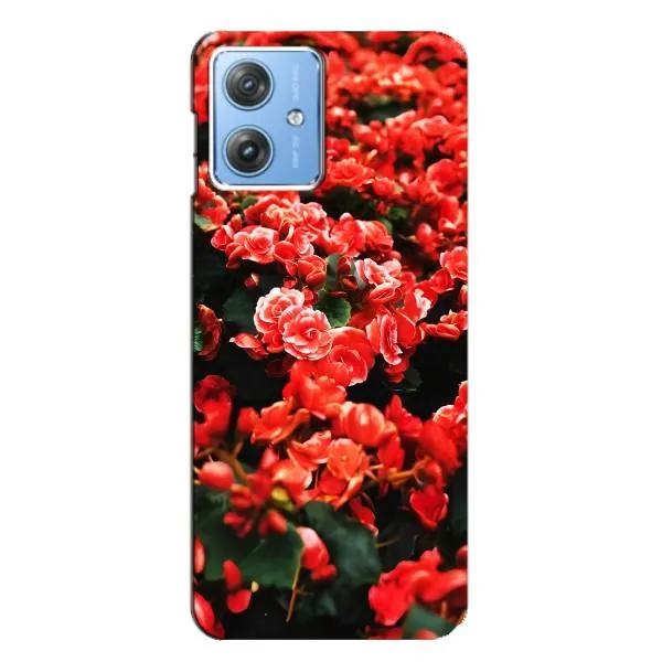 Чохол з принтом «Квіти червоні» для Motorola MOTO G54 / G54 Power