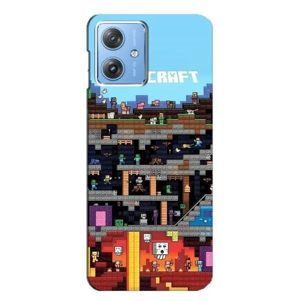 Чехол с принтом «фон Minecraft» для Motorola MOTO G54 / G54 Power