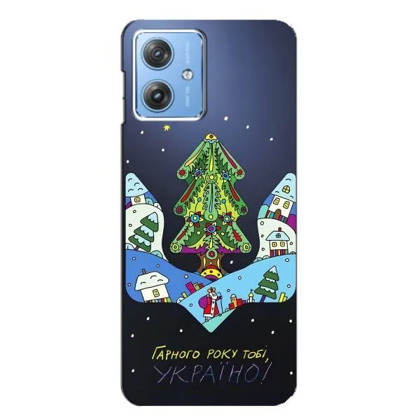 Чехол с принтом «Рождественский герб» для Motorola MOTO G54 / G54 Power