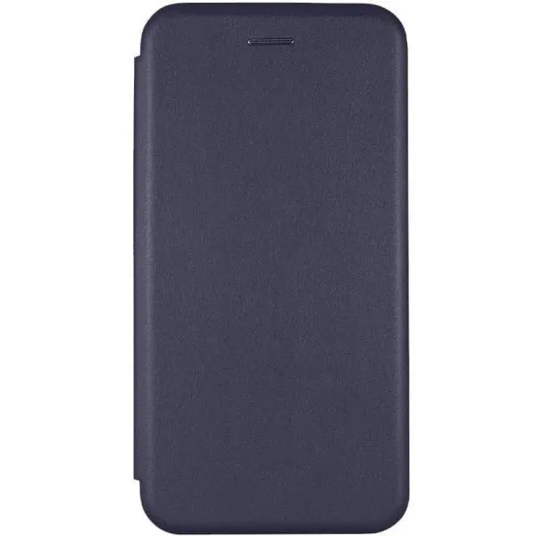 Кожаный чехол-книжка Classy для Motorola Moto G55 5G — Темно-синий — фото 1